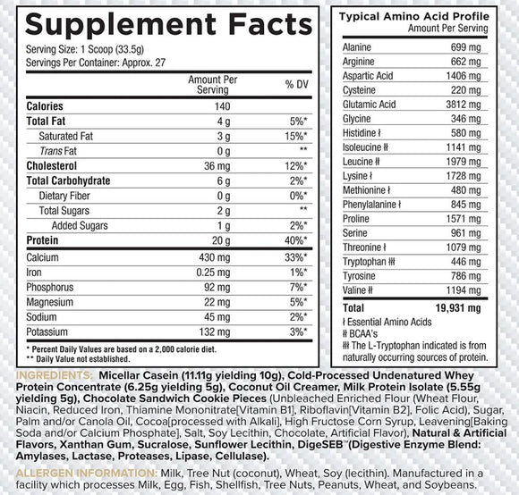 Core Nutritionals Pudd'N Protein Dessert facts