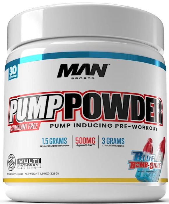 Man Sports Pump Powder Non-Stim Pre-Workout
