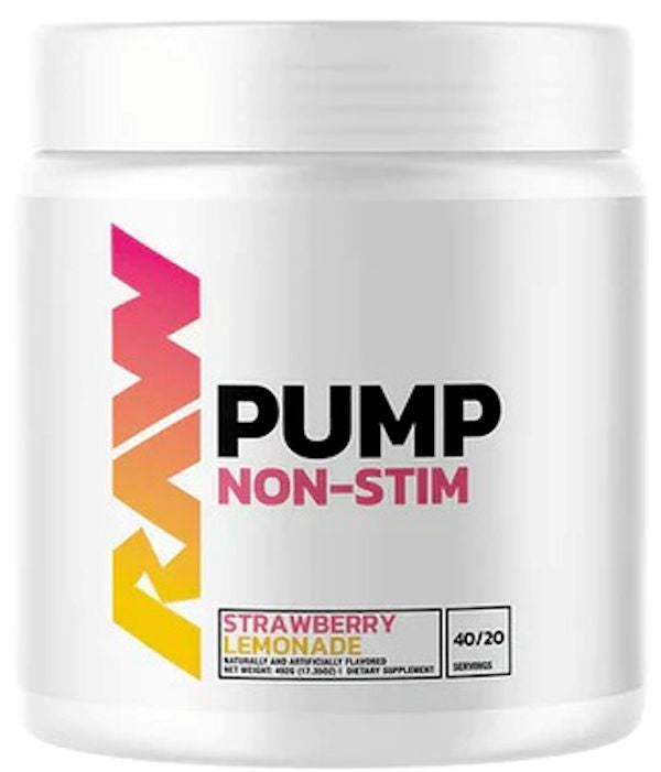 RAW Nutrition Pump Non Stim Pre-Workout 40 servings strawberry