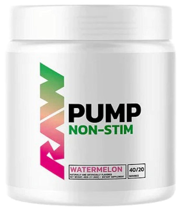 RAW Nutrition Pump Non Stim Pre-Workout 40 servings melon