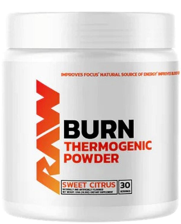 Raw Nutrition Burn Thermogenic 30 Servings peach