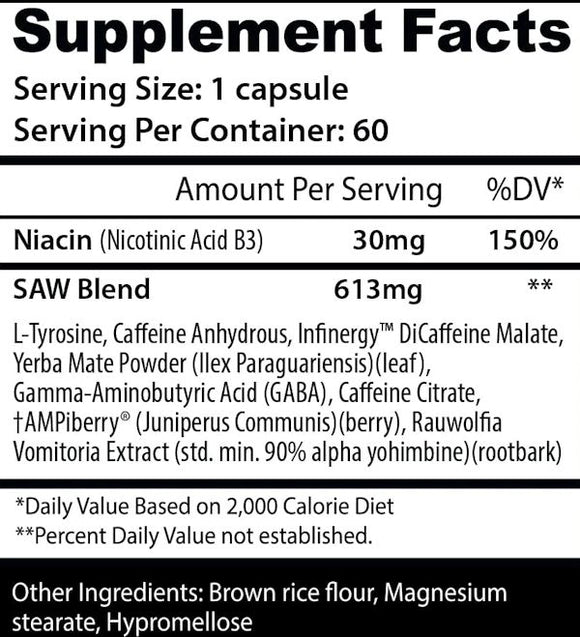 Insane Labz SAW Fat Burner facts