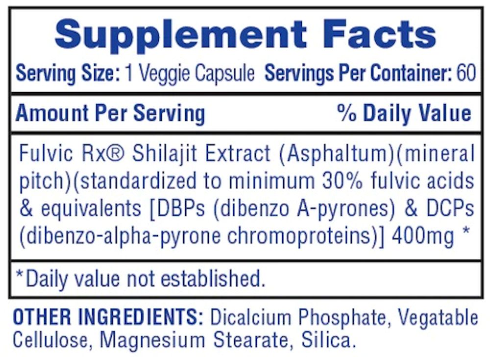 Hi-Tech Shilajit Extract fact