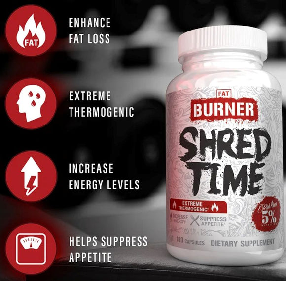 5% Nutrition Shred Time Thermogenic Fat Burner 180 Capsules