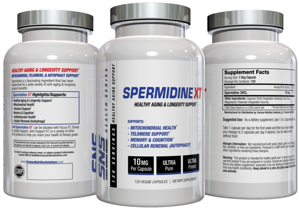 SNS Serious Nutrition Solutions Spermidine XT bottle