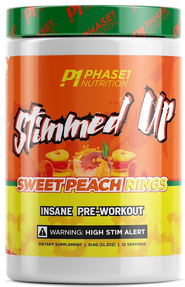 Phase 1 Nutrition Stimmed Up High Stim Pre Workout peach
 