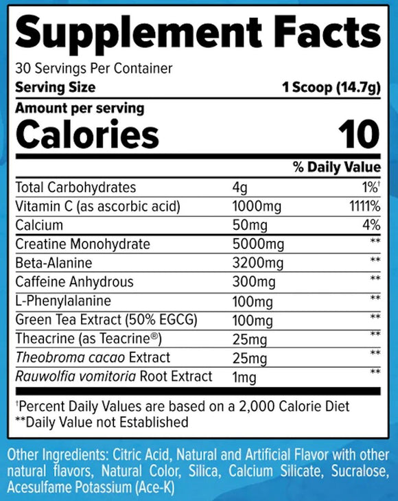 Finaflex Stimul8 Pre-Workout calypso fact