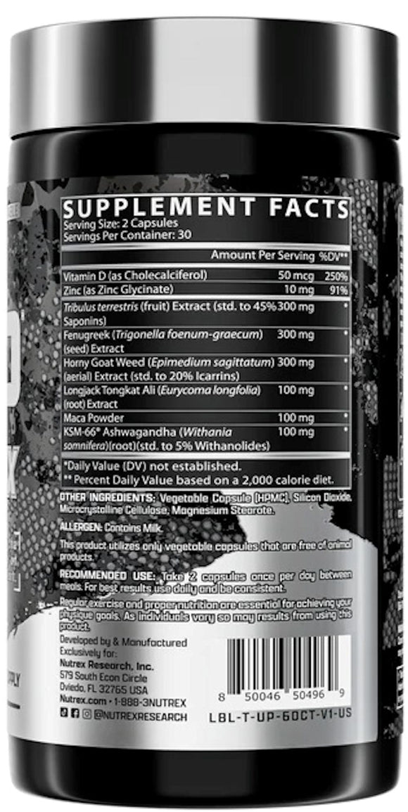 Nutrex T-UP Max Testosterone & Build Muscle 60 Capsules