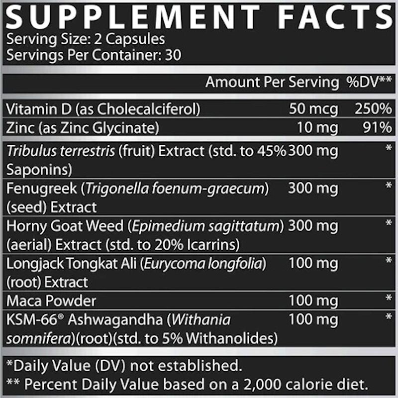Nutrex T-UP Testosterone & Build Muscle 60 Capsules facts