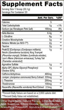 Raw Thuper Thavage Pre-Workout facts