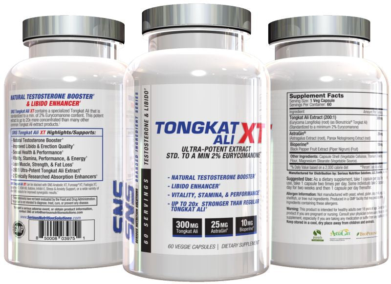 Serious Nutrition Solution SNS Tongkat Ali XT caps bottle