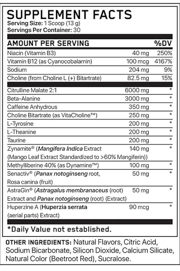 ABE Ultimate Pre-Workout - fact
