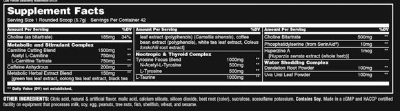 Universal Animal Cuts Powder fact