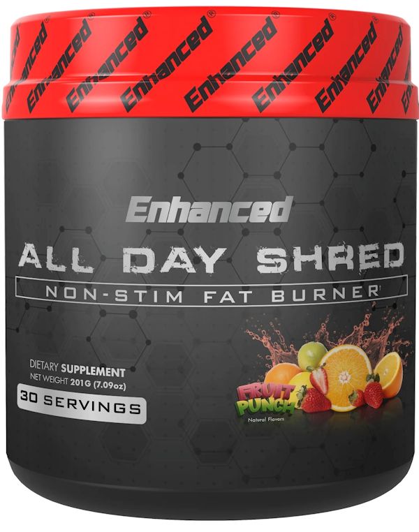 Enhanced Labs All Day Shred Fat Burner Pre-Workout 30 servings fruit