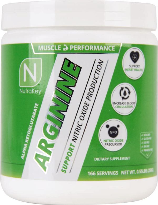 NutraKey Arginine muscle pumps  250 grams 166 servings
