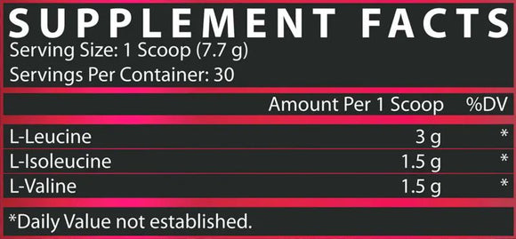 Nutrex BCAA 6000 Recovery Amino Infused Performance fact