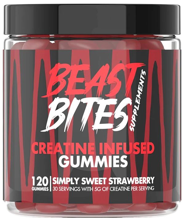 Beast Bites Creatine Gummies Sugar Free 120 ct sweet
