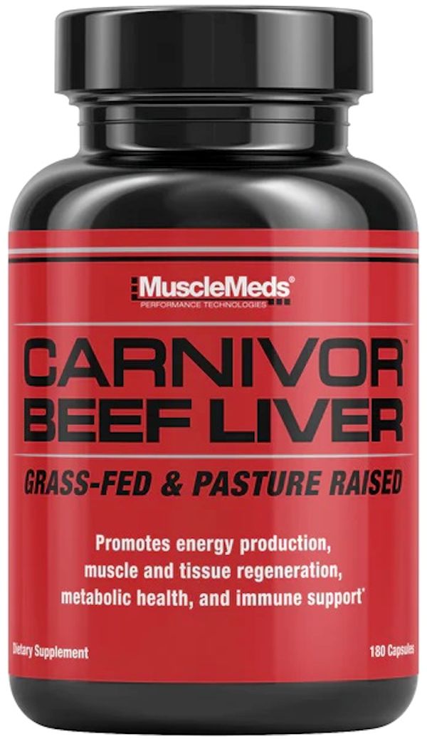 MuscleMeds Carnivor Beef Liver 180 Caps muscle builder