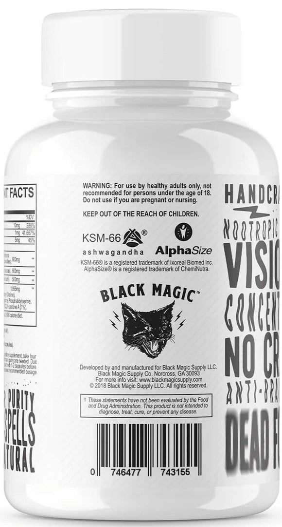 Black Magic Supply Brain Waves Focus Formula 120 Capsules
