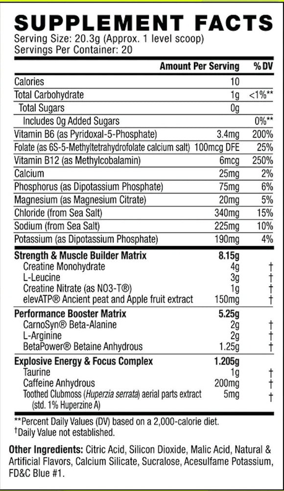 Cellucor C4 Sport Strength Pre-Workout facts