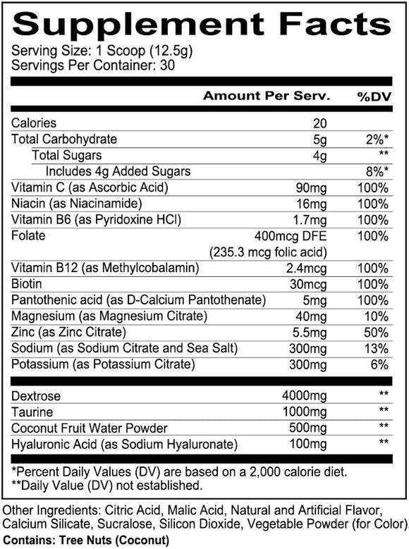 Redcon1 Canteen Pre-Workout Electrolytes- Hydration 30 Servings