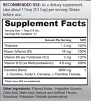 Cutler Nutrition Liquid Carnitine 3000 facts