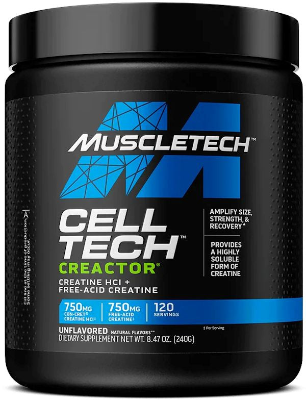 Cell-Tech Creactor MuscleTech punch unflavored 120 servings