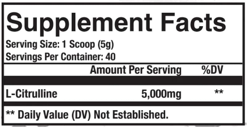 Axe & Sledge Citrulline Pure unflavored fact