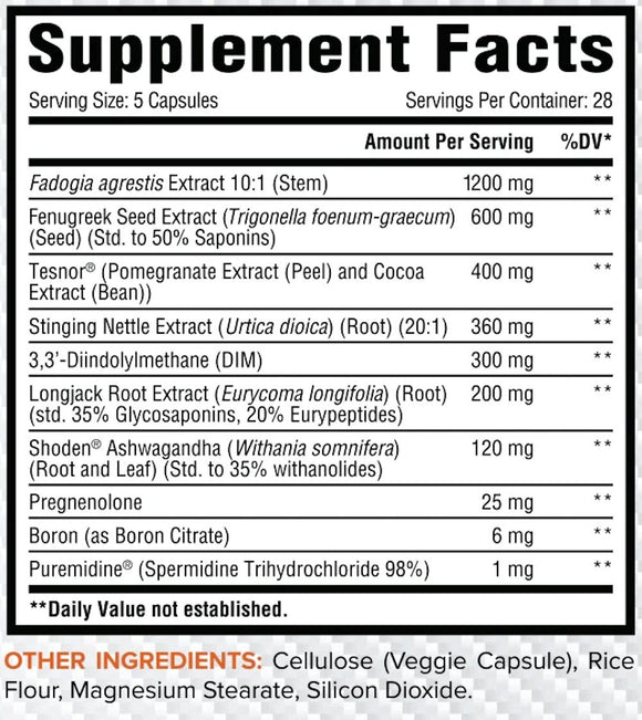 Core Nutritionals Vital-T 140 Veg Capsules fact