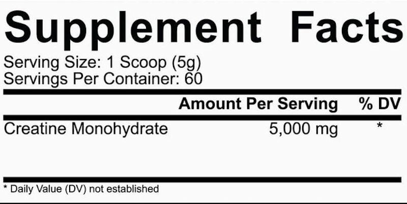 5% Nutrition Creatine 300 Grams fact
