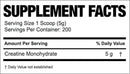 Magnum Nutraceuticals Creatine 200 servings fact