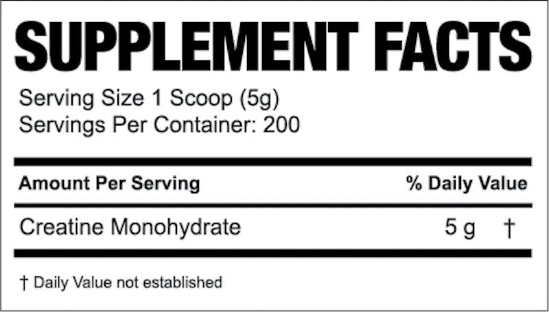 Magnum Nutraceuticals Creatine 200 servings fact