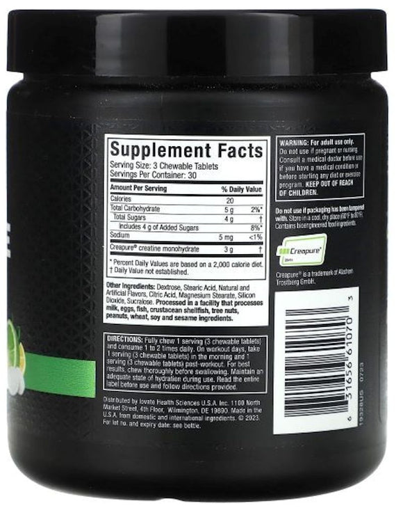 MuscleTech Creatine Chews 90 Chewable Tabs back