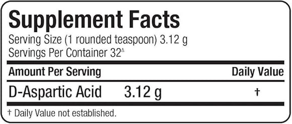 ALLMAX D-Aspartic Acid facts