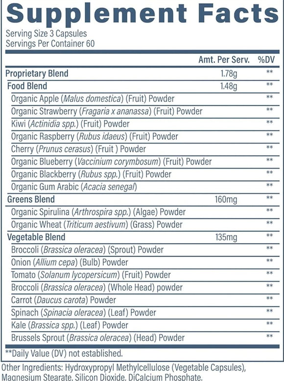 Revive Daily Greens Supplement Superfood - Antioxidant Blend 180 Capsules