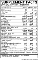 BlackMarket Labs Defy Pre-Workout facts
