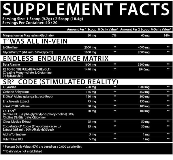 Inspired Nutraceuticals DVST8 Pre-Workout