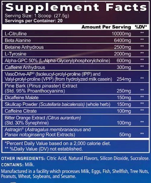 First Blood High Merica Labz Stim Pre-Workout fact