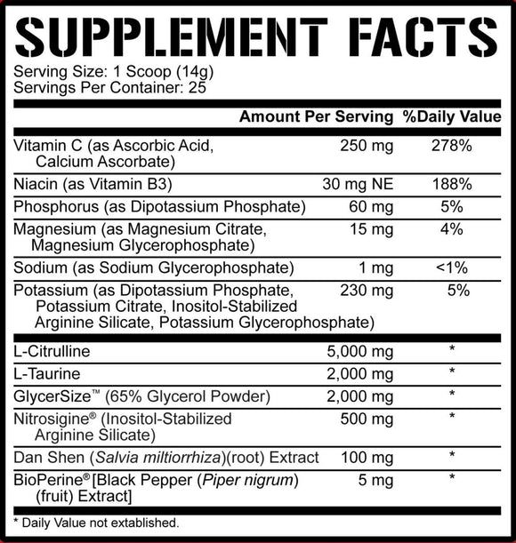 5% Nutrition Full AF Non-Stim Pre-Workout fact