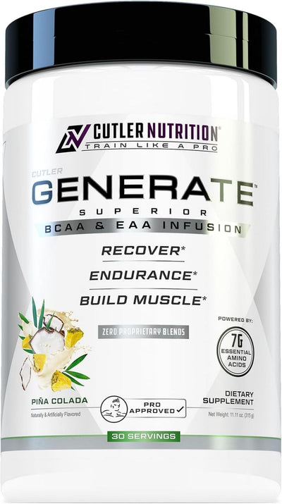 Cutler Nutrition Generate, EAAs, BCAAs, Aminos l
