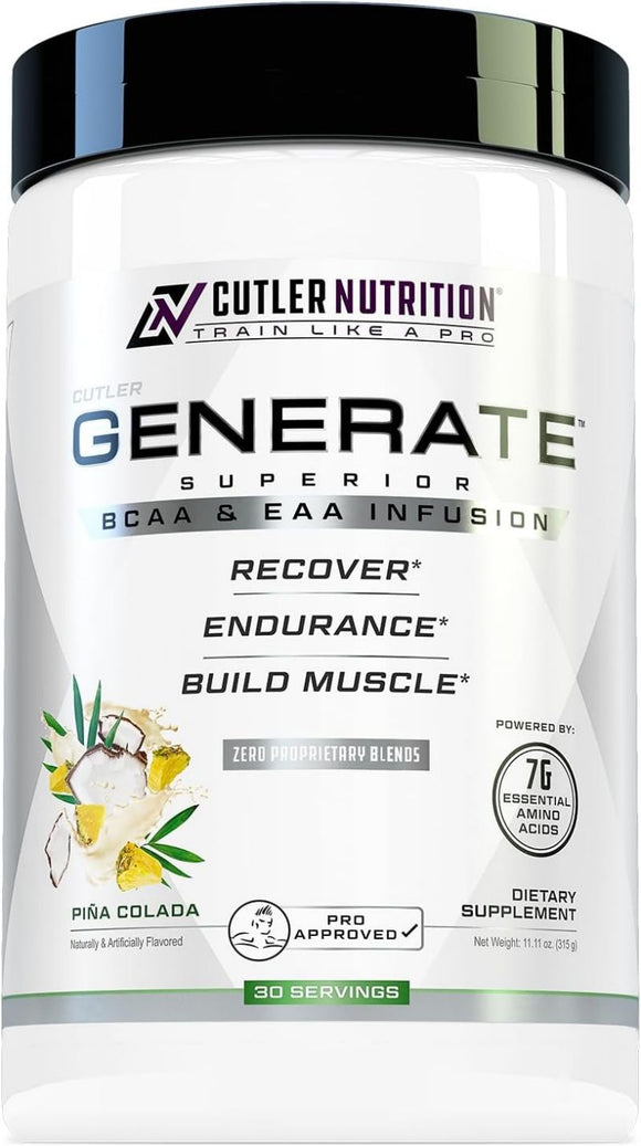 Cutler Nutrition Generate, EAAs, BCAAs, Aminos l
