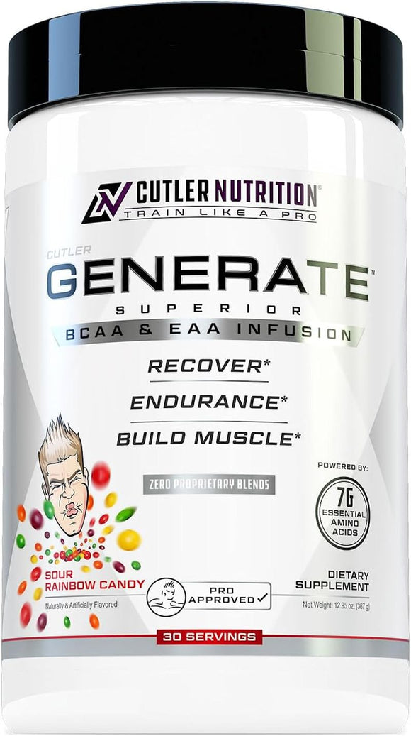 Cutler Nutrition Generate, EAAs, BCAAs, Aminos w
