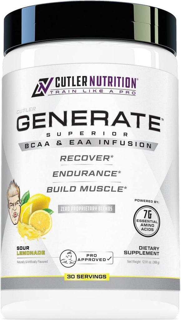 Cutler Nutrition Generate, EAAs, BCAAs, Aminos p
