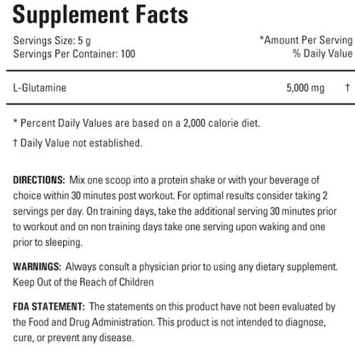 MyoPharma Glutamine 100 serving best price fact