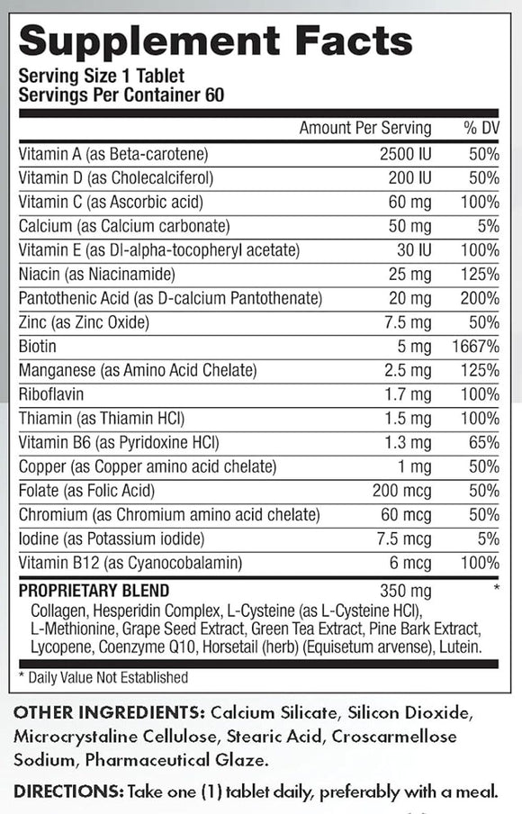 Top Secret Nutrition Hair Skin + Nails fact