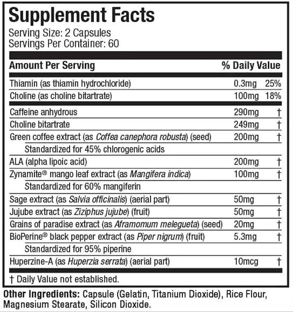 MuscleTech Hydroxycut Hardcore Super Elite 120 Capsules fact