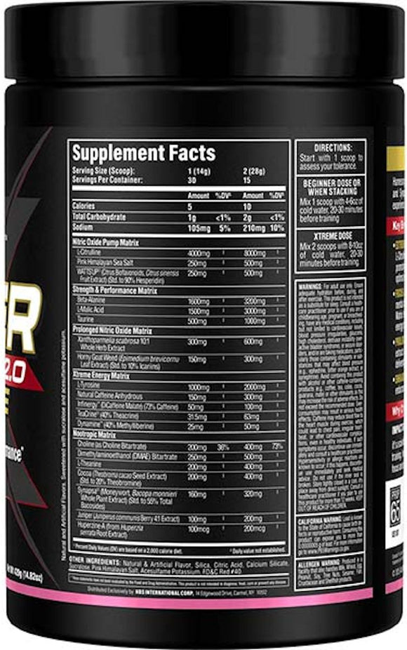 Allmax Impact Igniter Xtreme 2.0 back

