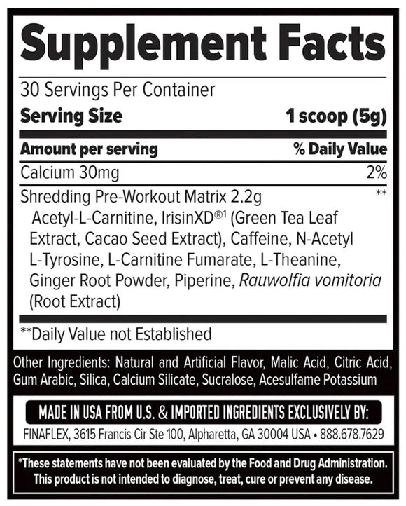 FinaFlex INCINR8 HARDCORE Ultimate facts