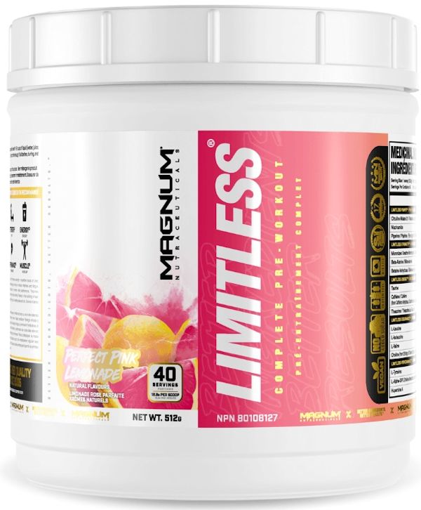 Magnum Nutraceuticals Limitless Pre-Workout 40 Servings lemonade
