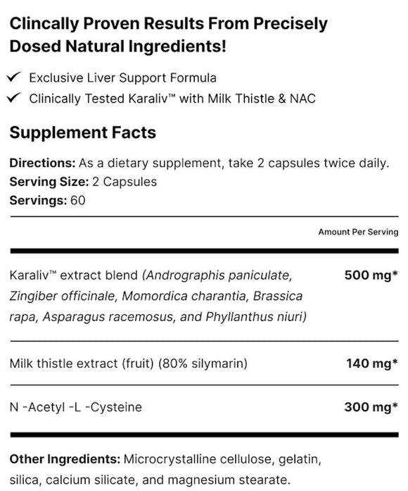 MuscleMeds LIVER DETOX & DEFEND cap facts